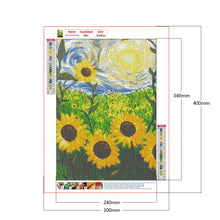 Load image into Gallery viewer, Starry Sunflower 30x40cm(canvas) full round drill diamond painting
