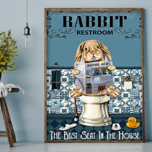 Load image into Gallery viewer, Bathroom Funny Bunny 30x40cm(canvas) full round drill diamond painting
