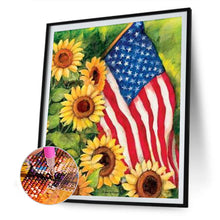 Load image into Gallery viewer, Sunflower Flag 30x40cm(canvas) full round drill diamond painting
