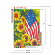 Load image into Gallery viewer, Sunflower Flag 30x40cm(canvas) full round drill diamond painting
