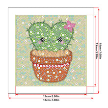Load image into Gallery viewer, Little Potted Plant 18x18cm(canvas) full crystal drill diamond painting
