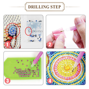 2pcs Dog Diamond Painting Bookmark DIY Special Shaped Drill Tassel (SQ25)