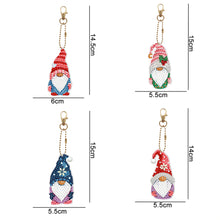 Load image into Gallery viewer, 4x DIY Full Special-shaped Diamond Painting Keychain Cartoon Gnome (YSK71)
