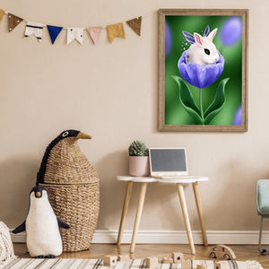 Rabbit Spring 30x40cm(canvas) full round drill diamond painting