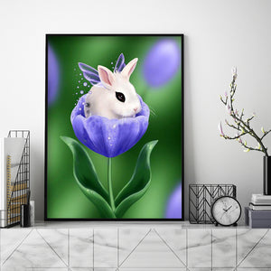 Rabbit Spring 30x40cm(canvas) full round drill diamond painting