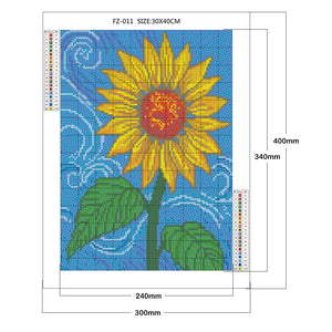 Sunflower 30x40cm(canvas) full square drill diamond painting