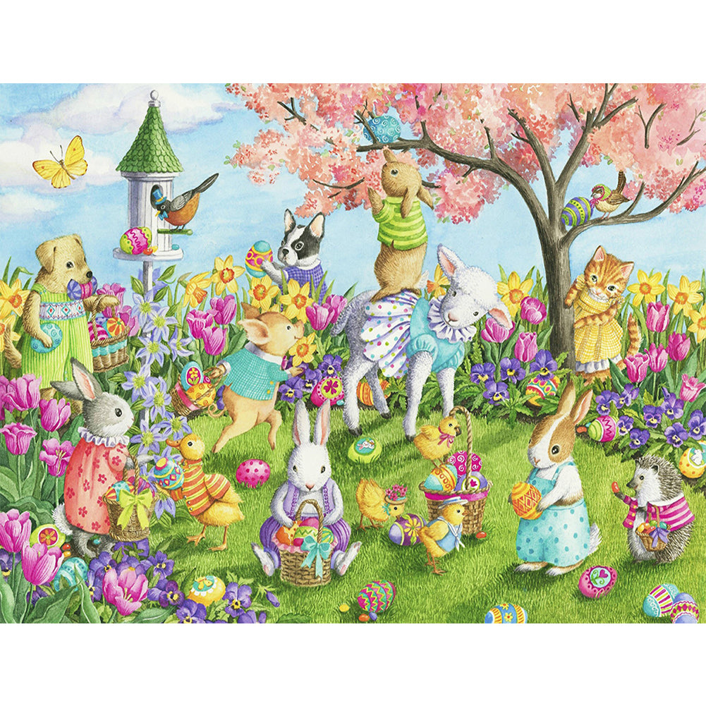 Bunny Eggs 40x50cm(canvas) full round drill diamond painting