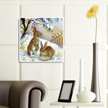 Load image into Gallery viewer, Snow Bunny 30x30cm(canvas) full round drill diamond painting
