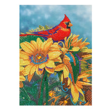 Load image into Gallery viewer, Sunflower &amp; Bird 30x40cm(canvas) partial crystal drill diamond painting
