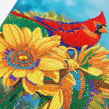 Load image into Gallery viewer, Sunflower &amp; Bird 30x40cm(canvas) partial crystal drill diamond painting
