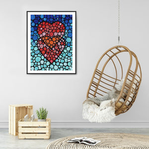 Love Abstract 30x40cm(canvas) full crystal drill diamond painting