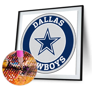 Dallas Cowboys Team Crest 40x40cm(canvas) full round drill diamond painting