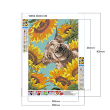 Load image into Gallery viewer, Cows In Sunflowers 30x40cm(canvas) full round drill diamond painting
