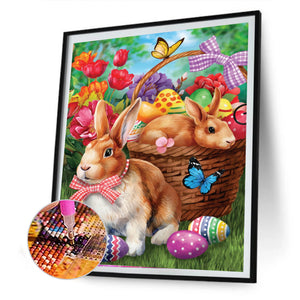 Bunny Eggs 30x40cm(canvas) full round drill diamond painting