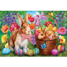 Load image into Gallery viewer, Easter Bunny 40x30cm(canvas) full round drill diamond painting
