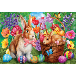 Easter Bunny 40x30cm(canvas) full round drill diamond painting