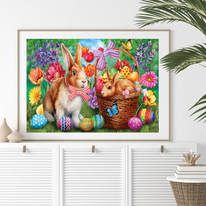 Easter Bunny 40x30cm(canvas) full round drill diamond painting