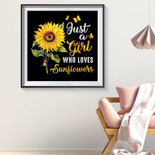 Load image into Gallery viewer, Sunflower &amp; Letter 40x40cm(canvas) full round drill diamond painting
