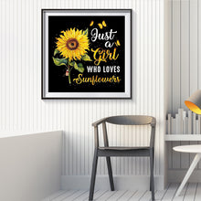 Load image into Gallery viewer, Sunflower &amp; Letter 40x40cm(canvas) full round drill diamond painting
