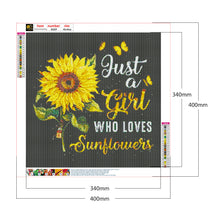 Load image into Gallery viewer, Sunflower &amp; Letter 40x40cm(canvas) full round drill diamond painting
