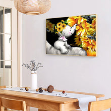 Load image into Gallery viewer, Sunflower Elephant 40x30cm(canvas) full round drill diamond painting
