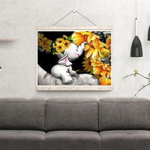 Load image into Gallery viewer, Sunflower Elephant 40x30cm(canvas) full round drill diamond painting
