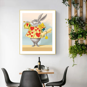 Celebrate Love Rabbit 30x40cm(canvas) full round drill diamond painting