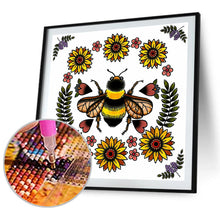 Load image into Gallery viewer, Bees &amp; Flowers 30x30cm(canvas) full square drill diamond painting
