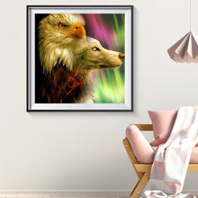 Load image into Gallery viewer, Eagle &amp; Dog 30x30cm(canvas) full round drill diamond painting
