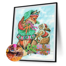 Load image into Gallery viewer, Fox &amp; Rabbit 30x40cm(canvas) full round drill diamond painting
