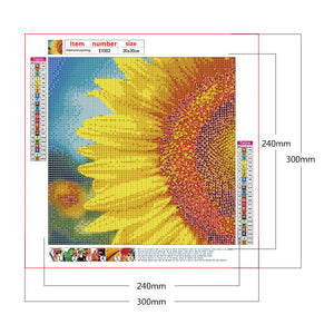 Sunflower 30x30cm(canvas) full round drill diamond painting