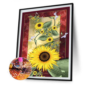 Sunflower 30x45cm(canvas) full round drill diamond painting