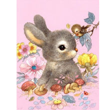 Load image into Gallery viewer, Flower Bunny 30x40cm(canvas) full round drill diamond painting
