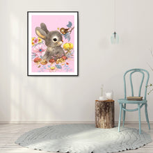 Load image into Gallery viewer, Flower Bunny 30x40cm(canvas) full round drill diamond painting
