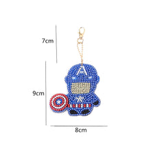 Load image into Gallery viewer, 5pcs Mosaic Diamond Painting Keychain 5D DIY Rhinestone Keyring Kit (AA926)
