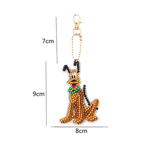 5pcs Mosaic Diamond Painting Keychain 5D DIY Rhinestone Keyring Kit (AA930)
