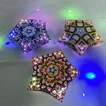 Load image into Gallery viewer, 3x DIY Diamond Star LED Hanging Fairy Light Christmas Party Decor (Mandala)
