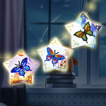Load image into Gallery viewer, 3x DIY Diamond Star Hanging Fairy Light Christmas Party Decor (Butterfly)
