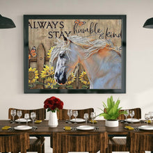 Load image into Gallery viewer, Sunflower &amp; White Horse 40x30cm(canvas) full round drill diamond painting
