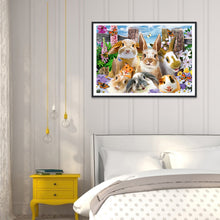 Load image into Gallery viewer, Rabbit 50x40cm(canvas) full round drill diamond painting
