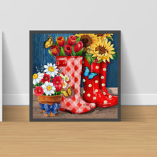 Load image into Gallery viewer, Boots Sunflower 30x30cm(canvas) full round drill diamond painting
