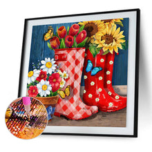 Load image into Gallery viewer, Boots Sunflower 30x30cm(canvas) full round drill diamond painting
