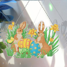 Load image into Gallery viewer, Easter Rabbit Egg Ornament DIY Diamond Crystal Hanging Pendant (YH301)
