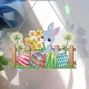 Easter Rabbit Egg Ornament DIY Diamond Crystal Hanging Pendant (YH302)