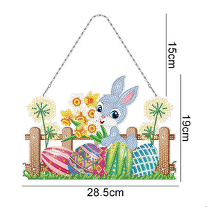 Easter Rabbit Egg Ornament DIY Diamond Crystal Hanging Pendant (YH302)