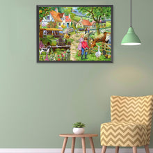 Load image into Gallery viewer, Village 40x30cm(canvas) full round drill diamond painting
