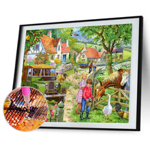 Load image into Gallery viewer, Village 40x30cm(canvas) full round drill diamond painting
