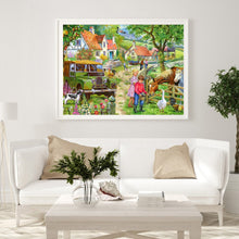 Load image into Gallery viewer, Village 40x30cm(canvas) full round drill diamond painting
