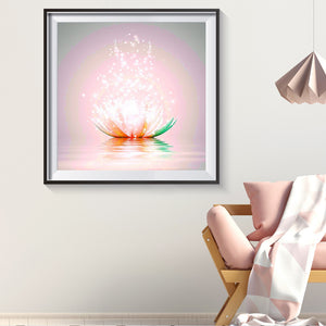 Lotus 30x30cm(canvas) full round drill diamond painting