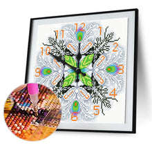 Load image into Gallery viewer, Full Round Diamond Clock DIY Art Mosaic Clocks Flower Home Decor (ZB301)
